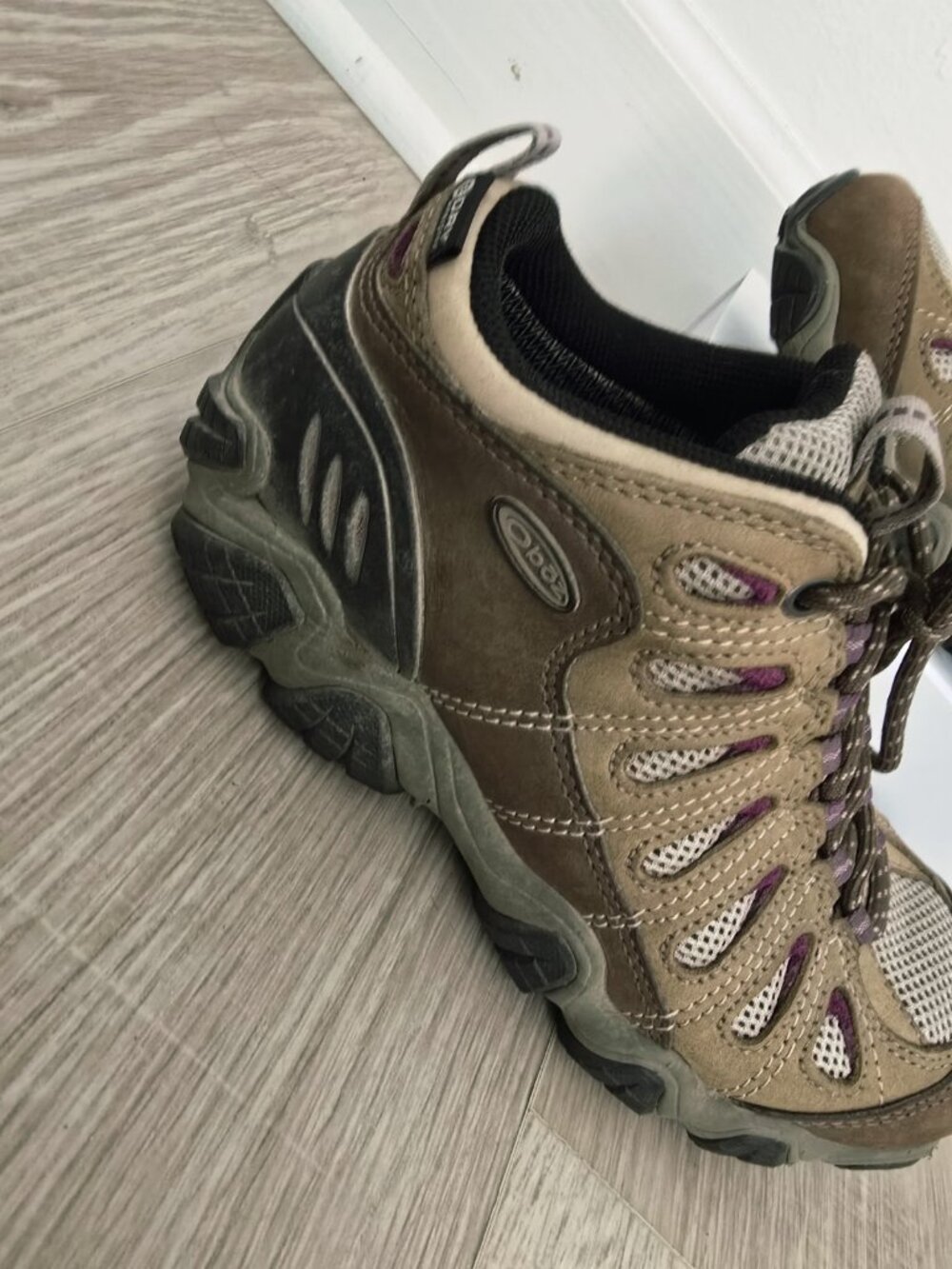 Oboz Sawtooth Low B-Dry Hiking Shoes 7.5 Womens Waterproof Outdoor Brown Slate - Picture 10 of 12